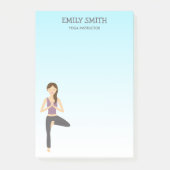 Yoga-Frau in Pose Tree Yoga-Lehrerin Post-it Klebezettel (Vorderseite)