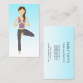 Yoga-Frau in Pose Tree Yoga-Lehrerin Visitenkarte (Vorne/Hinten)