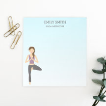 Yoga-Frau in Pose und Yoga-Lehrertext