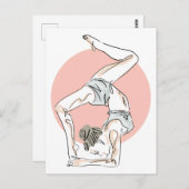 Yoga-Frau Postkarte (Vorne/Hinten)