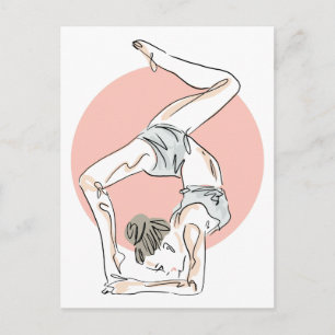 Yoga-Frau Postkarte