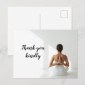 Yoga-Frau Postkarte (Vorne/Hinten)