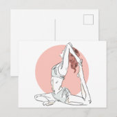Yoga-Frau Postkarte (Vorne/Hinten)