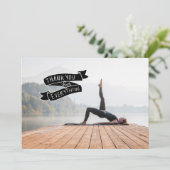 Yoga Frauen, die Yoga spielen Dankeskarte (Stehend Vorderseite)