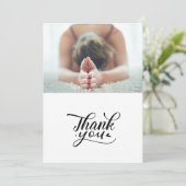 Yoga Frauen im Hintergrund Dankeskarte (Stehend Vorderseite)