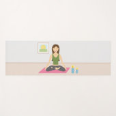 Yoga-Frauen in einer Hübschen Raumillustration Yogamatte (Vorderseite (Horizontal))