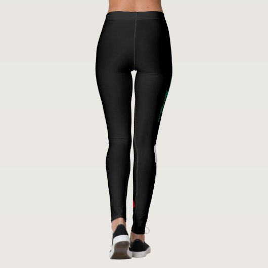 Yoga-Frauenmode unter mexikanischer Flagge Leggings (Rückseite)