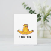 Yoga Frog - I Liebe Yoga Postkarte (Stehend Vorderseite)