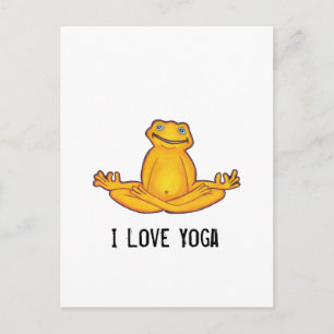 Yoga Frog - I Liebe Yoga Postkarte
