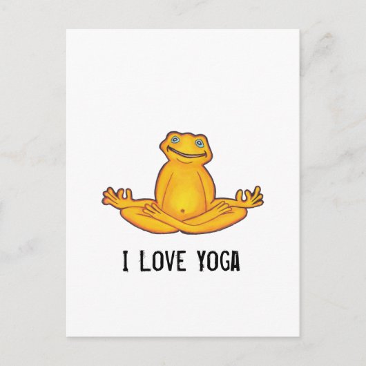 Yoga Frog - I Liebe Yoga Postkarte (Vorderseite)
