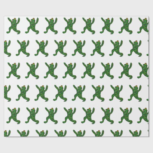 Yoga Frog Krieger-Pose Geschenkpapier (Flach)