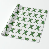 Yoga Frog Krieger-Pose Geschenkpapier (Ungerollt)