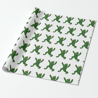 Yoga Frog Krieger-Pose Geschenkpapier