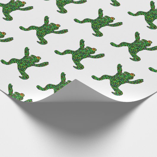 Yoga Frog Krieger-Pose Geschenkpapier (Ecke)
