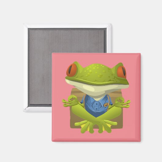 Yoga Frog Magnet (Vorderseite/Rückseite)