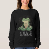 Yoga Frog Namaste Sweatshirt (Vorderseite)