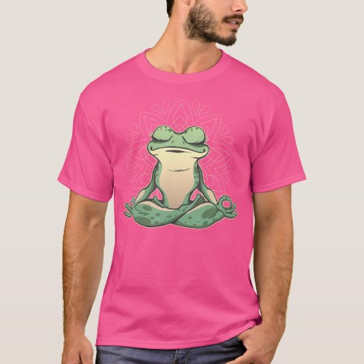 Yoga Frog Natur Wandern Frogy Zielort T-Shirt (Vorderseite)