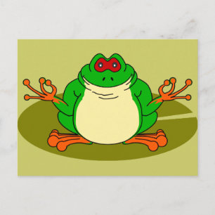 Yoga Frog Postkarte