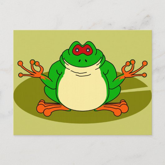 Yoga Frog Postkarte (Vorderseite)