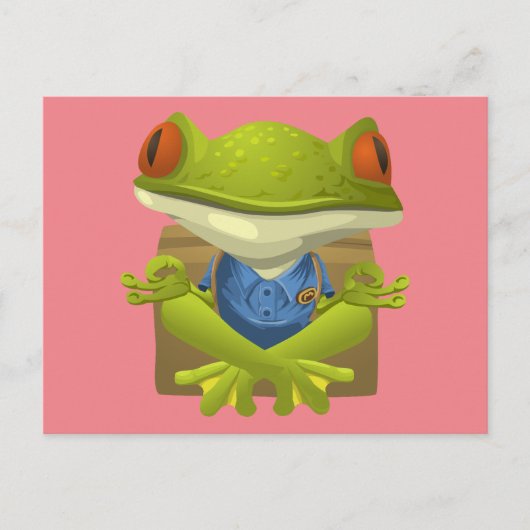 Yoga Frog Postkarte (Vorderseite)