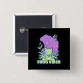 Yoga Frog Vibes Button (Vorne & Hinten)