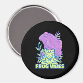 Yoga Frog Vibes Magnet (Vorderseite/Rückseite)