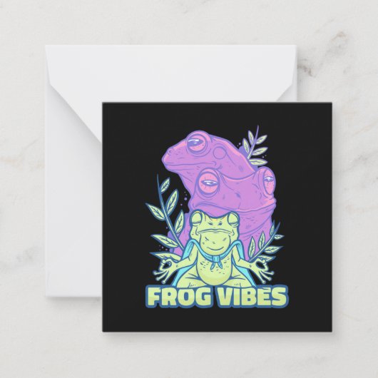 Yoga Frog Vibes Mitteilungskarte (Vorderseite)