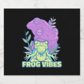 Yoga Frog Vibes Schaumweinetikett (Einzelnes Label)