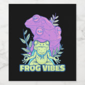 Yoga Frog Vibes Weinetikett (Einzelnes Label)
