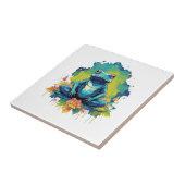 Yoga Frog Wasserfarbe Stil Fliese (Seite)