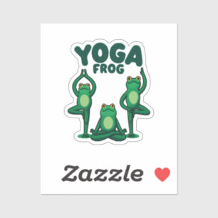 Yoga Frogs Aufkleber