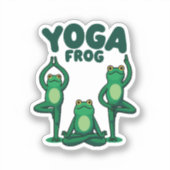Yoga Frogs Aufkleber (Vorderseite)