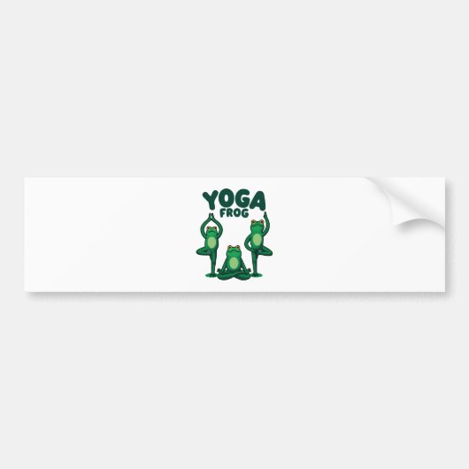 Yoga Frogs Autoaufkleber (Vorne)