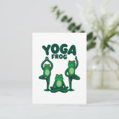 Yoga Frogs Feiertagspostkarte (Stehend Vorderseite)