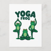 Yoga Frogs Feiertagspostkarte (Vorderseite)