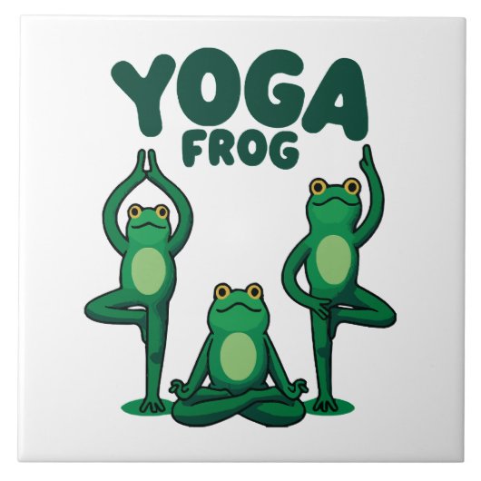 Yoga Frogs Fliese (Vorderseite)