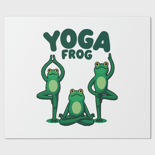 Yoga Frogs Geschenkpapier (Flach)