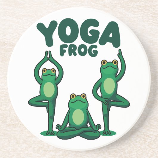 Yoga Frogs Getränkeuntersetzer (Vorne)