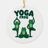 Yoga Frogs Keramik Ornament (Vorne)