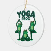 Yoga Frogs Keramik Ornament (Links)