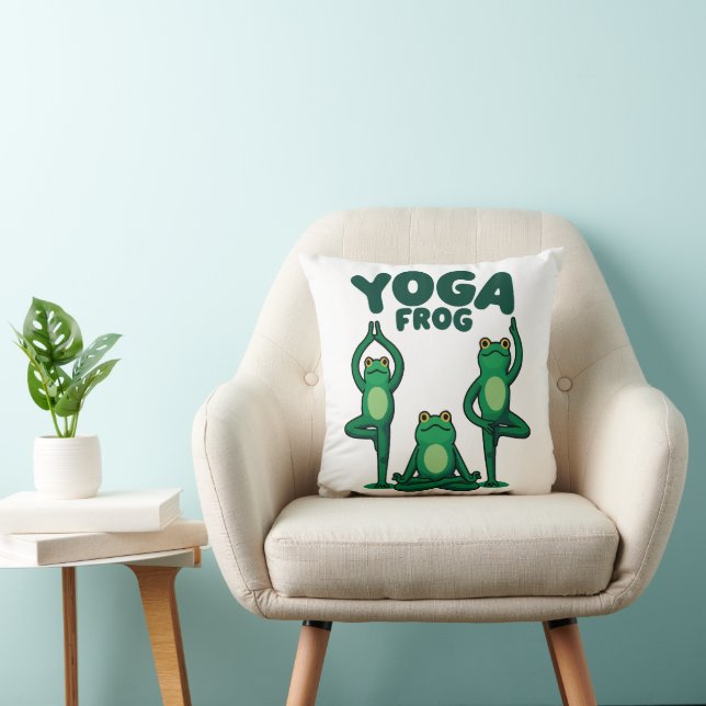 Yoga Frogs Kissen (Stuhl )