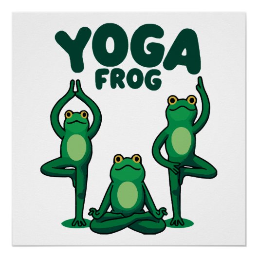 Yoga Frogs Poster (Vorderseite)
