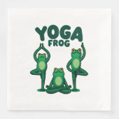 Yoga Frogs Serviette (Vorderseite)