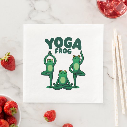 Yoga Frogs Serviette (Beispiel)