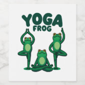 Yoga Frogs Weinetikett (Einzelnes Label)
