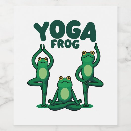 Yoga Frogs Weinetikett (Einzelnes Label)