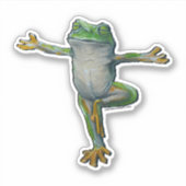 Yoga-Frosch Aufkleber (Vorderseite)
