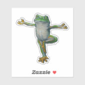 Yoga-Frosch Aufkleber (Blatt)
