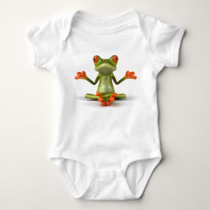 Yoga-Frosch Baby Strampler