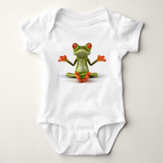 Yoga-Frosch Baby Strampler (Vorderseite)